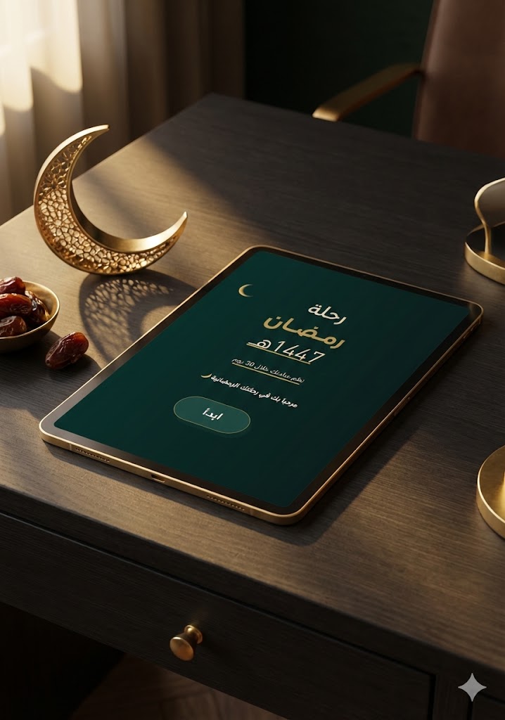 بلنر رمضان رقمي 1447 هـ | منظم عبادات تفاعلي + خطة ختمة القرآن + تتبع يومي وأسبوعي