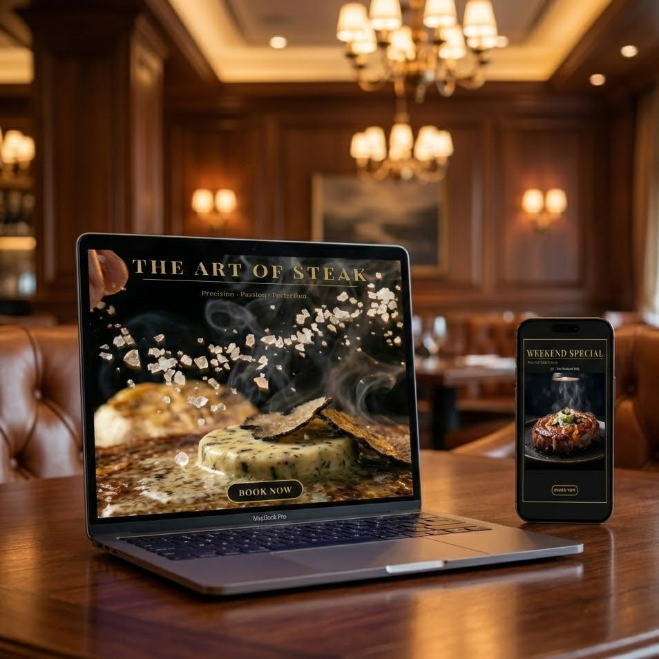Luxury Steakhouse Instagram Content Kit (10 Editable Canva Templates)باقة تصاميم إنستغرام فاخرة لمطاعم الستيك | قوالب Canva قابلة للتعديل لزيادة الحجوزات
