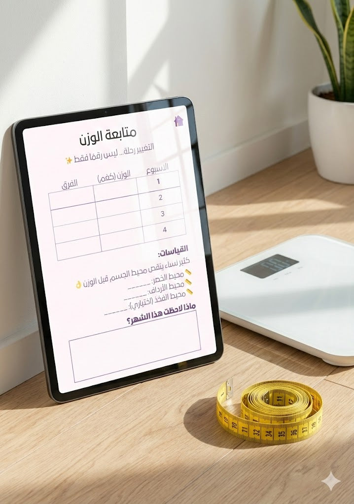 خطة تنحيف 30 يوم للنساء مع حاسبة السعرات وتنظيم الأكل اليومي