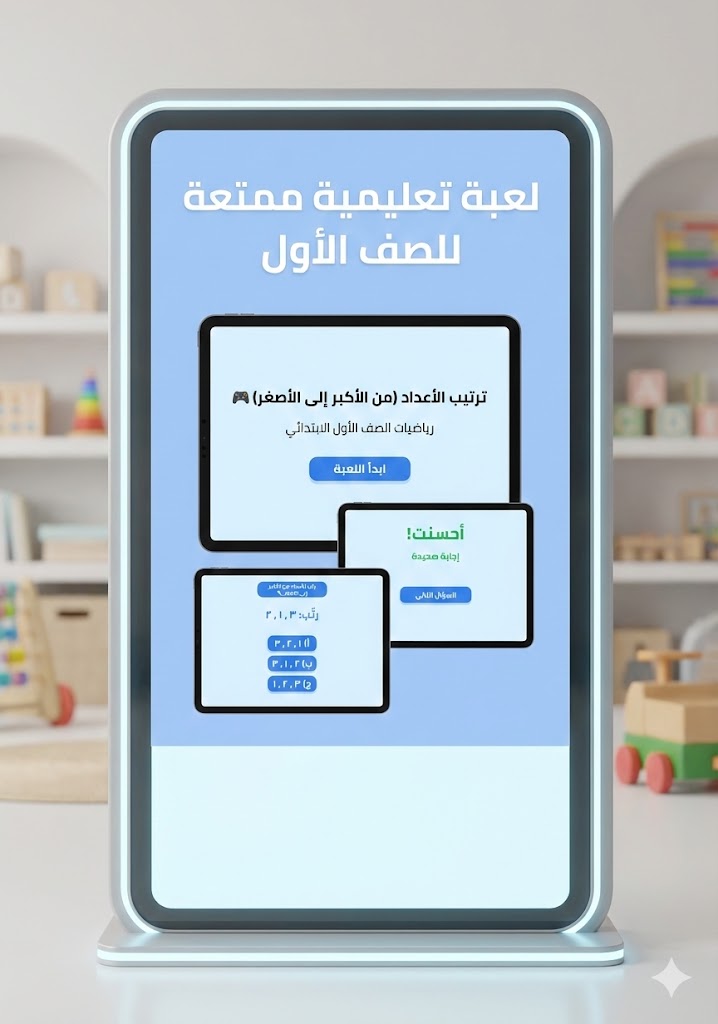 باقة ألعاب رياضيات الصف الأول – 10 ألعاب تفاعلية قابلة للتعديل