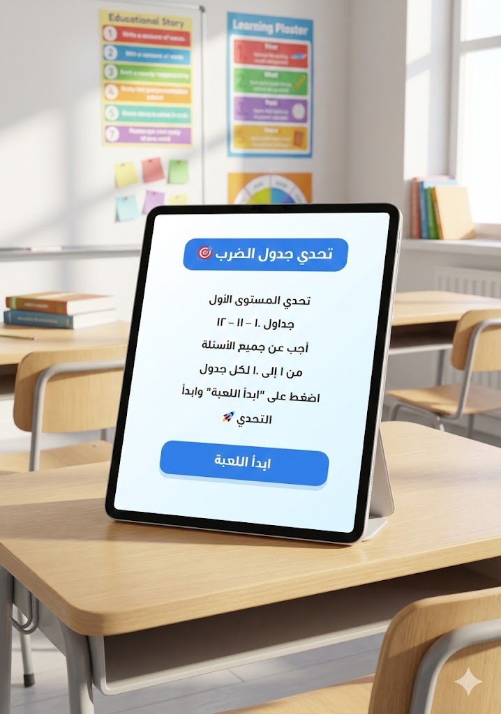 تحدي جدول الضرب – المستوى الرابع | جداول 10–11–12 + اختبار شامل 15 سؤال
